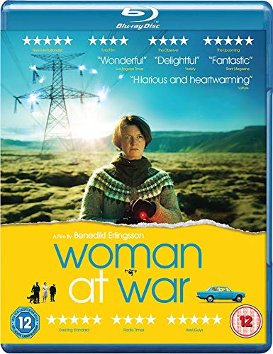 Blu-ray cover for "Woman at War" featuring a woman with a bow and arrow.