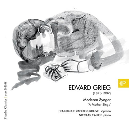 CD cover with sketch of a mother and child, text āEdvard Griegā.