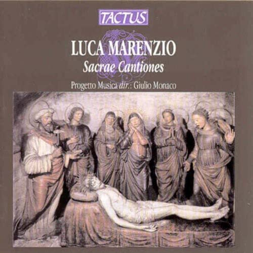 CD cover for Luca Marenzio’s “Sacrae Cantiones” featuring religious figures.