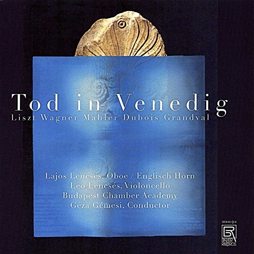 CD cover for Tod in Venedig featuring blue artwork and a golden sculpture.