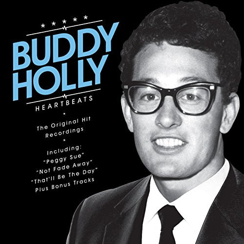 Buddy Holly CD cover featuring a black and white portrait of the singer.