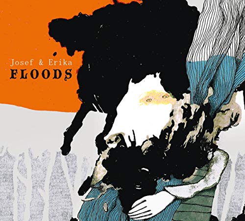 CD cover for "Floods" by Josef & Erika, abstract illustrated figures.
