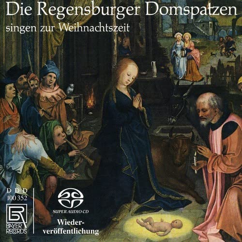 CD cover depicting a Renaissance-style Nativity scene with figures.