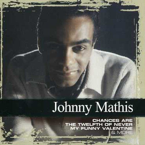 CD cover featuring portrait of Johnny Mathis in a grey suit.