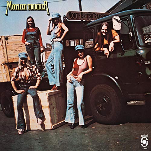 Album cover featuring four women and a vintage green truck.