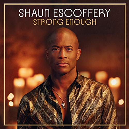 Shaun Escoffery album cover, portrait of a man with candles in background.