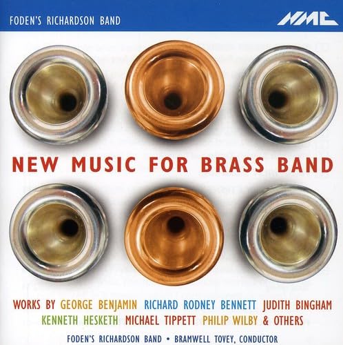 CD cover: six brass instrument mouthpieces against a blue and red background.