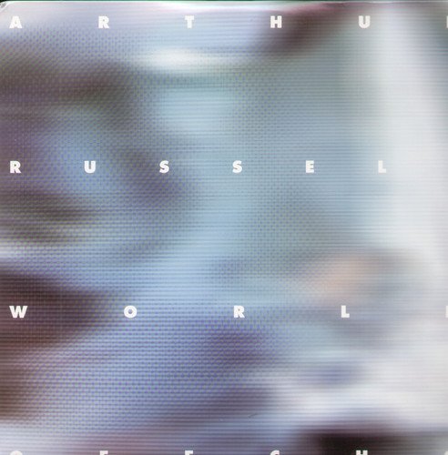 Album cover for Arthur Russell’s “World of Echo” with blurred text.