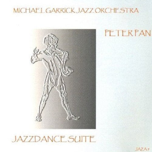 CD cover for Michael Garrick’s “Peter Pan: Jazzdance Suite” with silhouette.