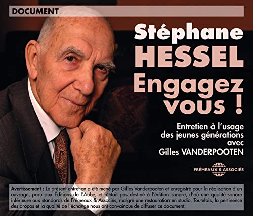 CD cover featuring a portrait of Stéphane Hessel, a white-haired older man.