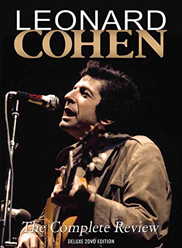 Leonard Cohen performing with a guitar on DVD cover.
