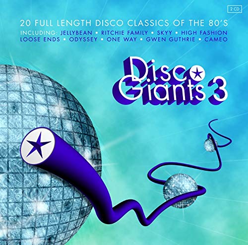 CD cover for “Disco Giants, Vol. 3” featuring a disco ball and blue design.