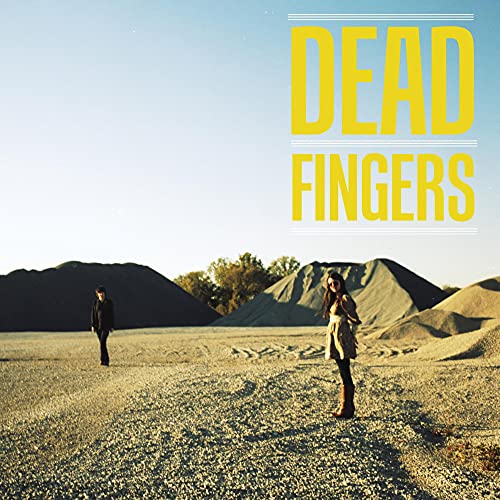 CD cover with yellow text, two figures in a gravel pit landscape.