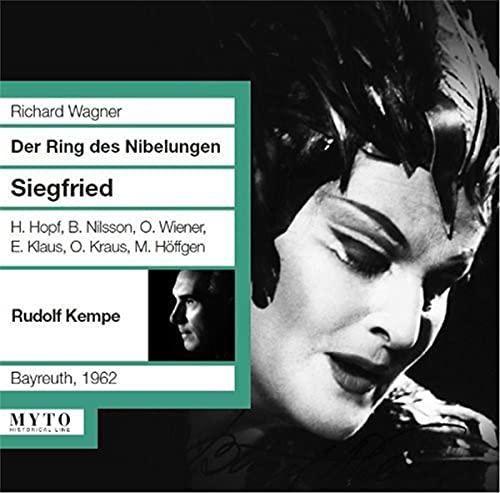 CD cover for Wagner’s “Siegfried” opera recording, featuring a singer’s portrait.
