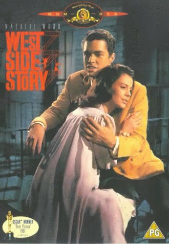 West Side Story" DVD cover featuring Natalie Wood and George Chakiris.