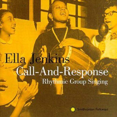 CD cover featuring Ella Jenkins with children playing percussion instruments.