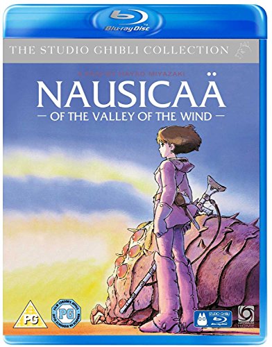 Blu-ray cover for “Nausicaa Of The Valley Of The Wind” featuring a character and insect.