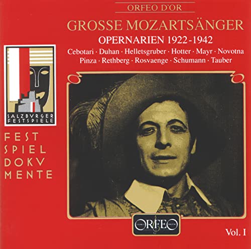 CD cover for “Mozartsänger Salzburg Vol. 1” featuring a portrait.