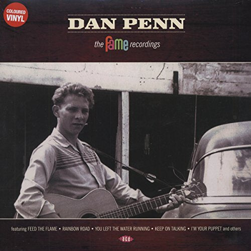 Dan Penn album cover, black and white photo of a man with a guitar.