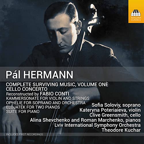 CD cover featuring a portrait of a man playing the cello.