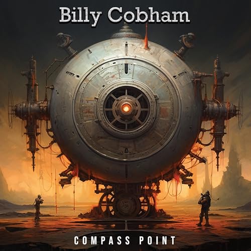 Billy Cobham’s “Compass Point” album cover: a steampunk airship and figures.