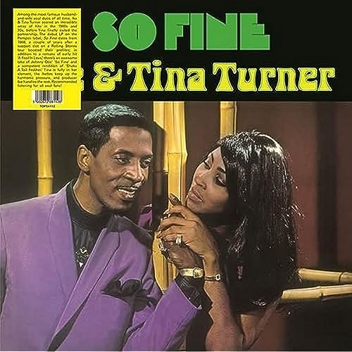 Ike & Tina Turner album cover, featuring the artists in purple and gold.