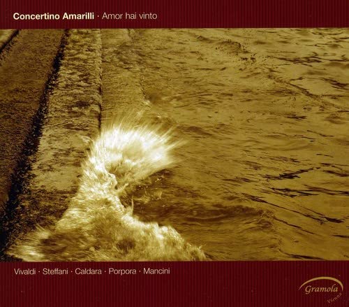 CD cover with a golden-toned image of waves crashing on a shore.