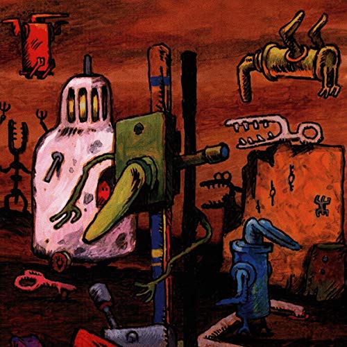 CD cover art: abstract, colorful illustration of robotic machinery.