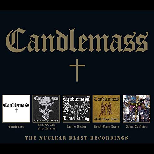 Candlemass CD cover with band logo and album art collage.