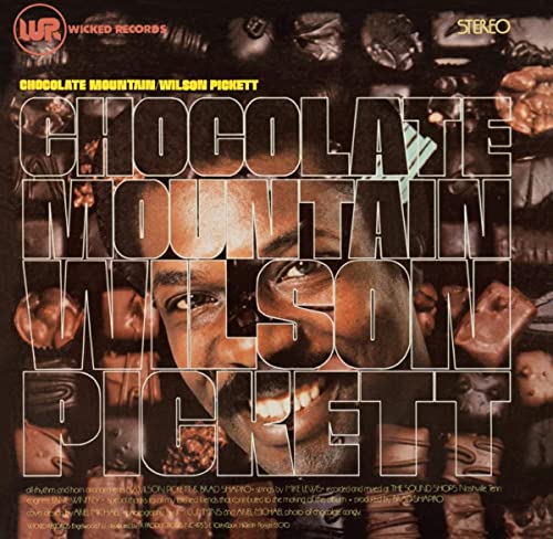 Vinyl record cover for Wilson Pickett’s “Chocolate Mountain” with portrait.