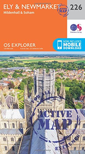 OS Explorer Map Active (226) Ely and Newmarket, Mildenhall and Soham