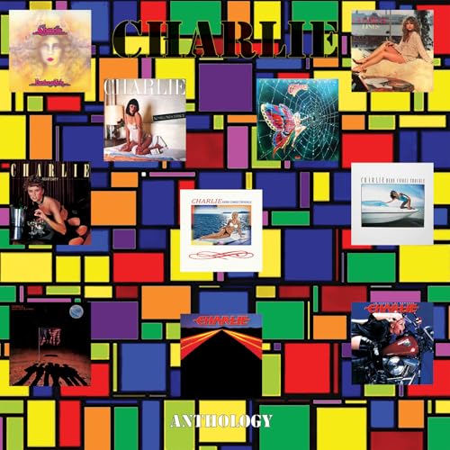 “Charlie” anthology vinyl record cover with colorful geometric grid background.