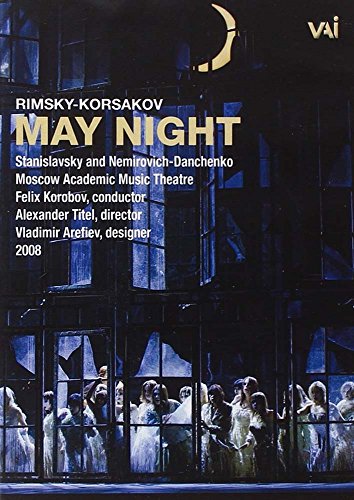 DVD cover for "May Night" opera, featuring a stage backdrop and text.