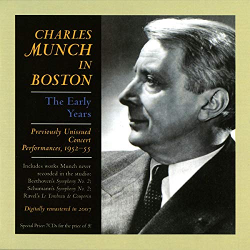 CD cover featuring a black and white portrait of conductor Charles Munch.