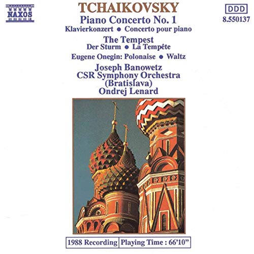 CD cover featuring St. Basil's Cathedral and text for Tchaikovsky’s music.