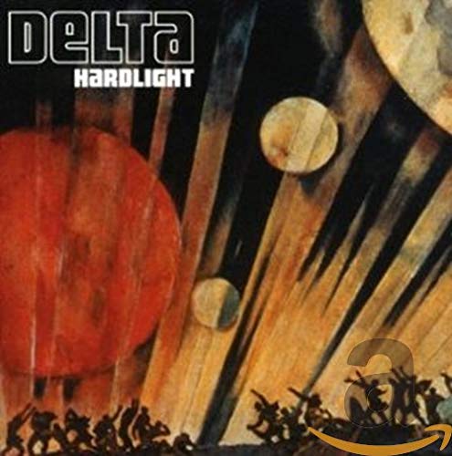 CD cover for Delta’s “Hardlight” album, featuring abstract orange and gray shapes.