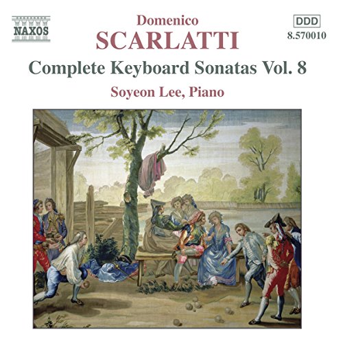 CD cover for Scarlatti’s Keyboard Sonatas, Vol. 8, with a painting.