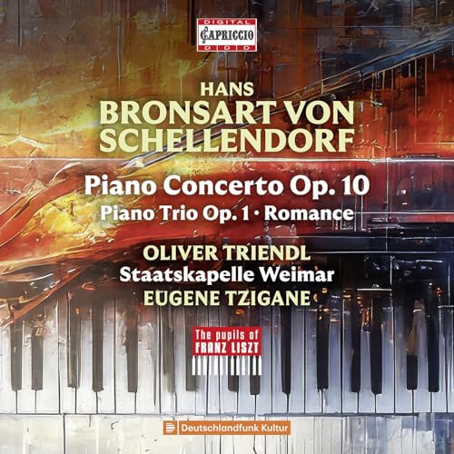 CD cover for Schellendorf’s Piano Concerto Op. 10 with piano keys.