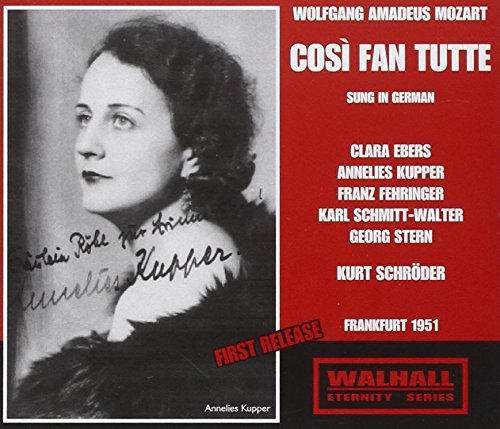 CD cover for Mozart’s Così fan tutte, featuring a portrait of Annelies Kupper.