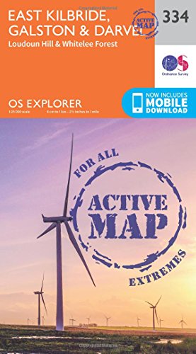 OS Explorer Map Active (334) East Kilbride, Galston and Darvel (OS Explorer Active Map)