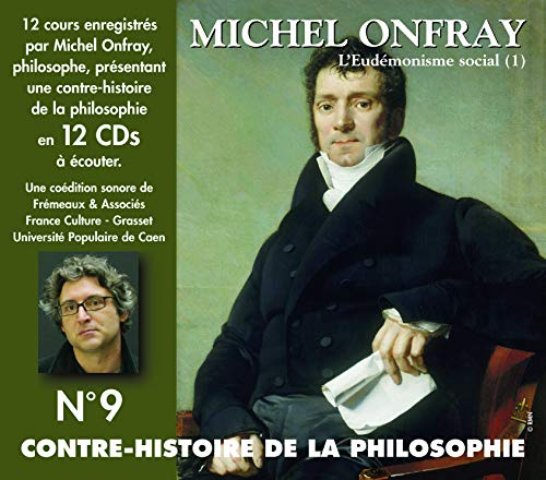 CD cover featuring Michel Onfray, a historical portrait, and text about philosophy lectures.