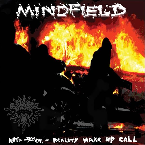 CD cover with silhouetted figures against a fiery, chaotic background.