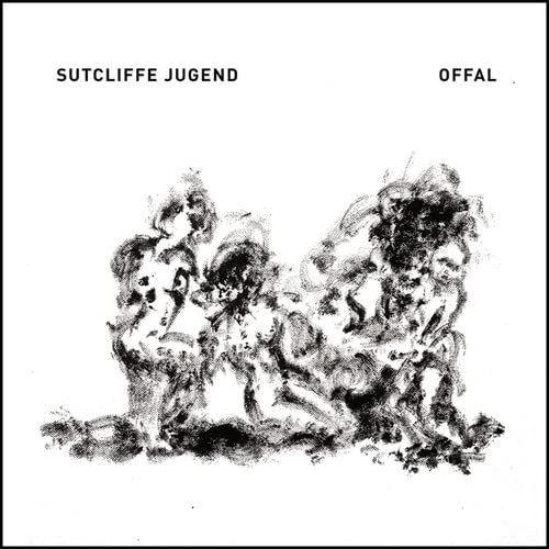 CD cover for Sutcliffe Jugend’s “Offal” with abstract black and white figures.