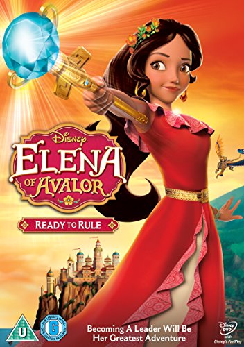 Elena of Avalor DVD cover featuring the princess with a scepter.