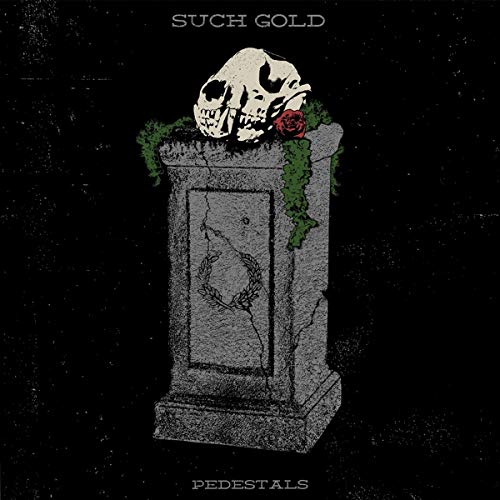 CD cover: stone pedestal with skull, rose, and wreath design.