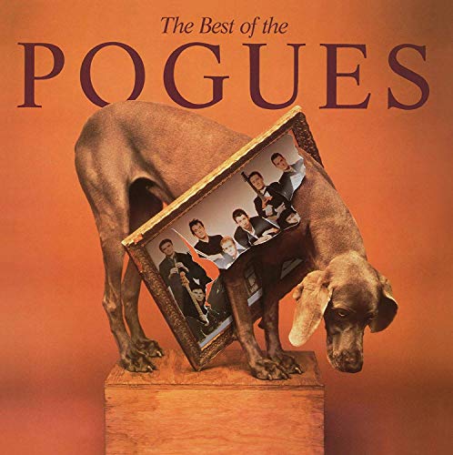 Album cover for The Pogues featuring a dog and framed photos.