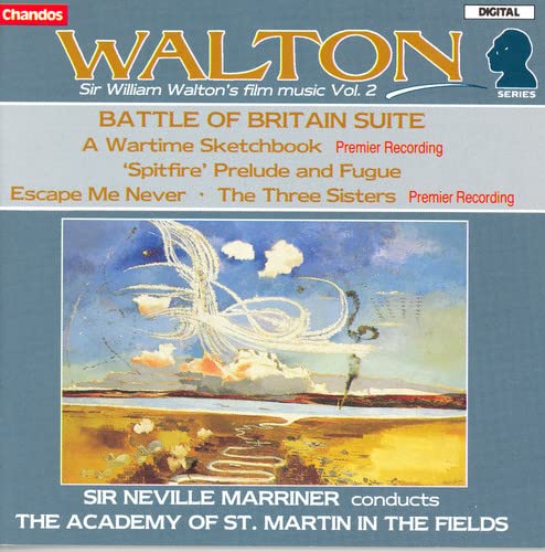 CD cover for “Battle of Britain Suite” featuring abstract sky and landscape.