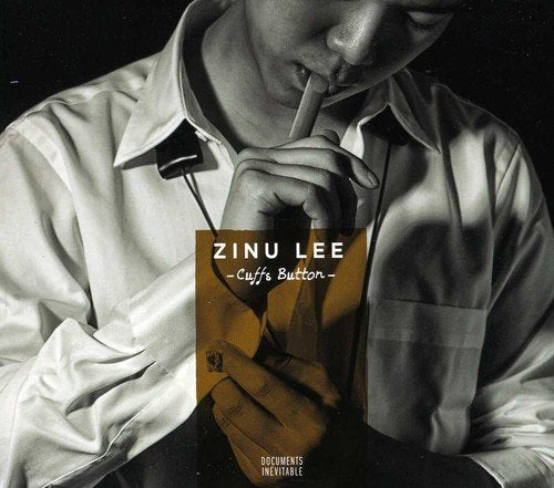 Black and white CD cover featuring a person with a finger to lips.