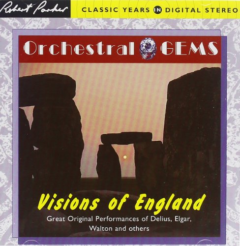 CD cover for “Visions of England” featuring silhouetted Stonehenge.