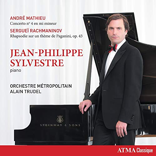CD cover featuring pianist Jean-Philippe Sylvestre and a Steinway piano.